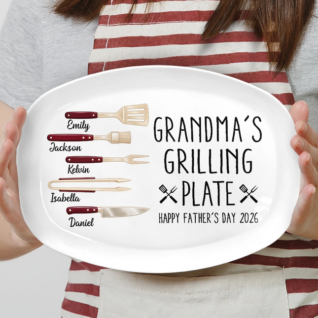 Daddy's Grilling Plate - Personalized Plate
