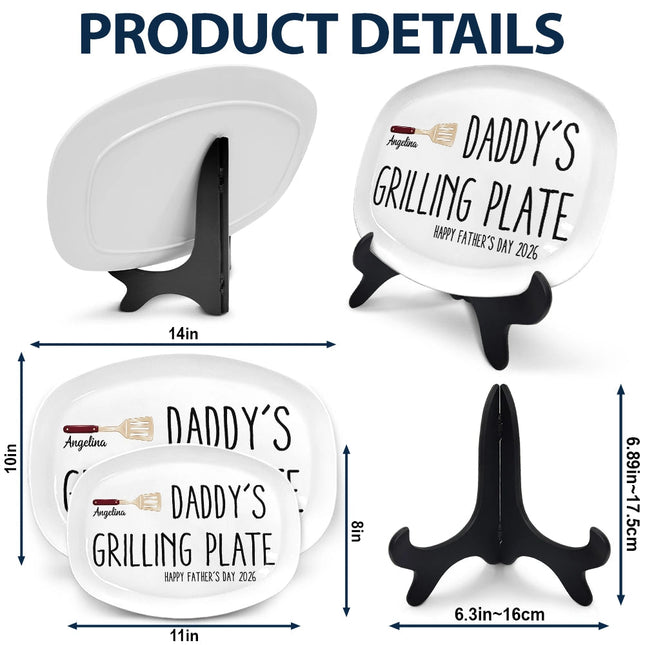 Daddy's Grilling Plate - Personalized Plate