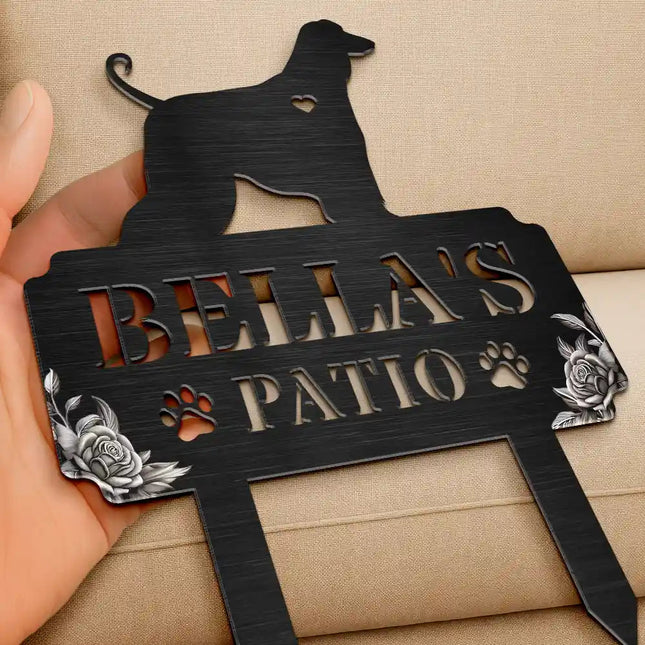Dog Garden Memorial - Personalized Metal Garden Stake