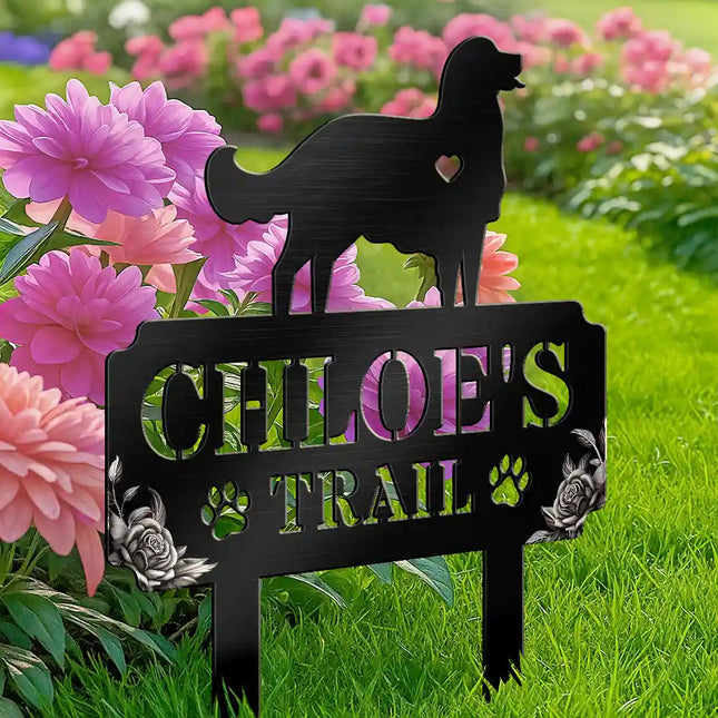 Dog Garden Memorial - Personalized Metal Garden Stake