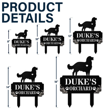 Dog Garden Memorial - Personalized Metal Garden Stake