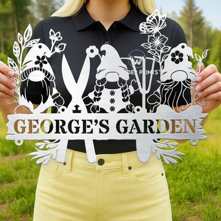 Flower Vegetable Garden - Personalized Cutout Metal Sign