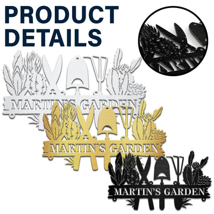 Flower Vegetable Garden - Personalized Cutout Metal Sign