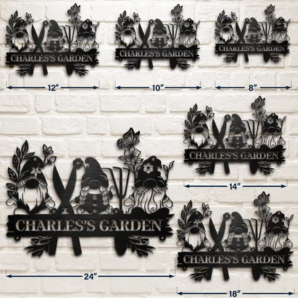 Flower Vegetable Garden - Personalized Cutout Metal Sign