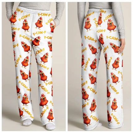 Funny Chicken Bird F Caw F - Personalized Pajama Pants