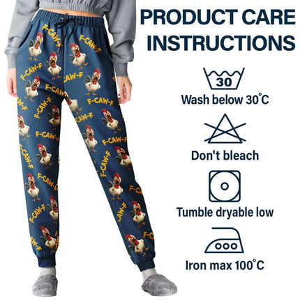 Funny Chicken Bird F Caw F - Personalized Pajama Pants