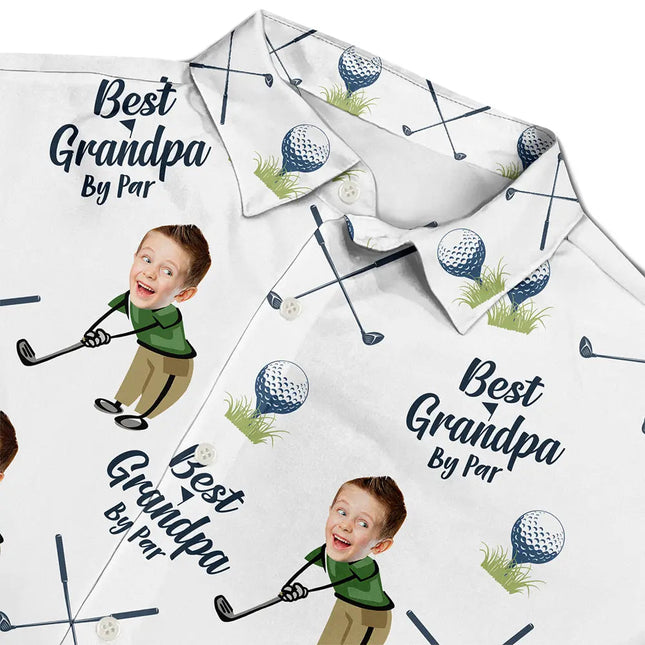 Custom Photo Golf Best Dad By Par - Personalized Hawaiian Shirt