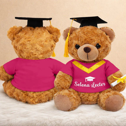 Graduation Pride Dual Flags - Personalized Teddy Bear