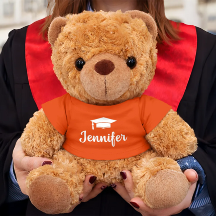 Graduation Pride Dual Flags - Personalized Teddy Bear