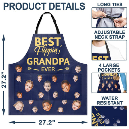 Custom Photo Best Flippin' Papa Ever - Personalized Apron