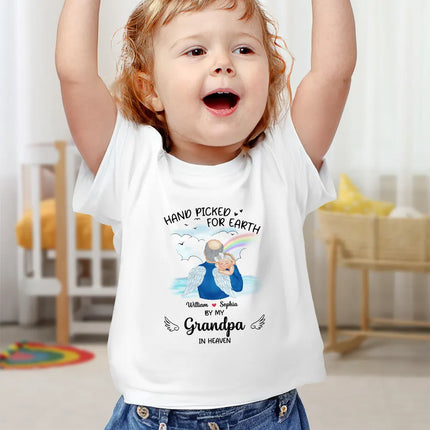 Hand Picked For Earth By My Grandpa Grandma - Personalized Baby Onesie
