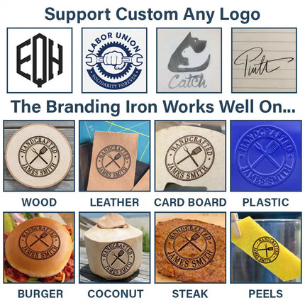 Handcrafted By - Personalized Grilling Branding Stamp