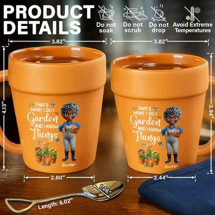 Just A Girl Who Loves Gardening - Personalized Plant Pot Ceramic Mug
