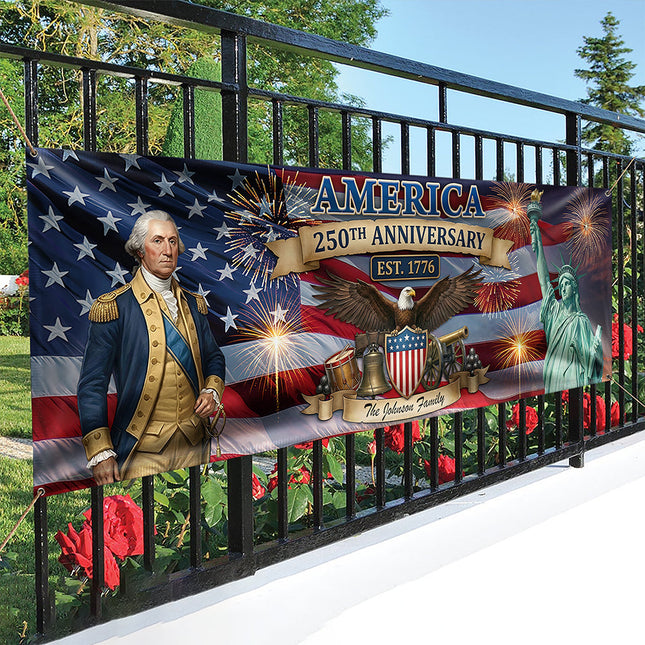Personalized America 250th Anniversary Patriotic 2026 Banner