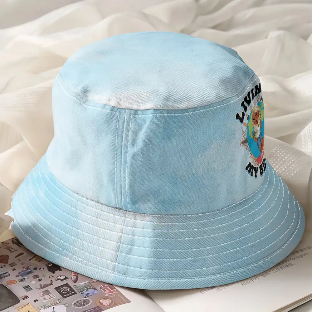 Living My Best Life Travel Lovers - Personalized Bucket Hat