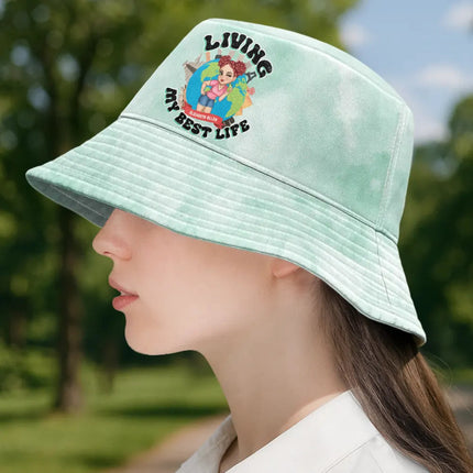 Living My Best Life Travel Lovers - Personalized Bucket Hat