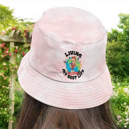 Living My Best Life Travel Lovers - Personalized Bucket Hat