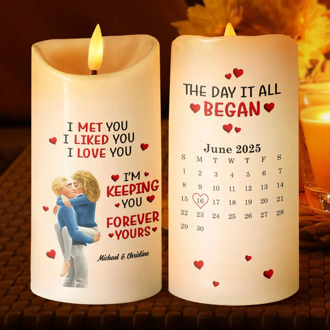 Together And Forever Yours - Personalized Flameless LED Candle