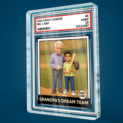 Toybox Figure Baseball Dream Team Family League Dad Grandpa - Personalized Acrylic Plaque