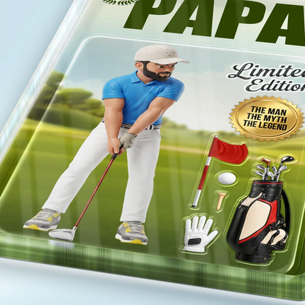 Toybox Figure Golf Dad Grandpa Limited Edition - Personalized Acrylic Plaque