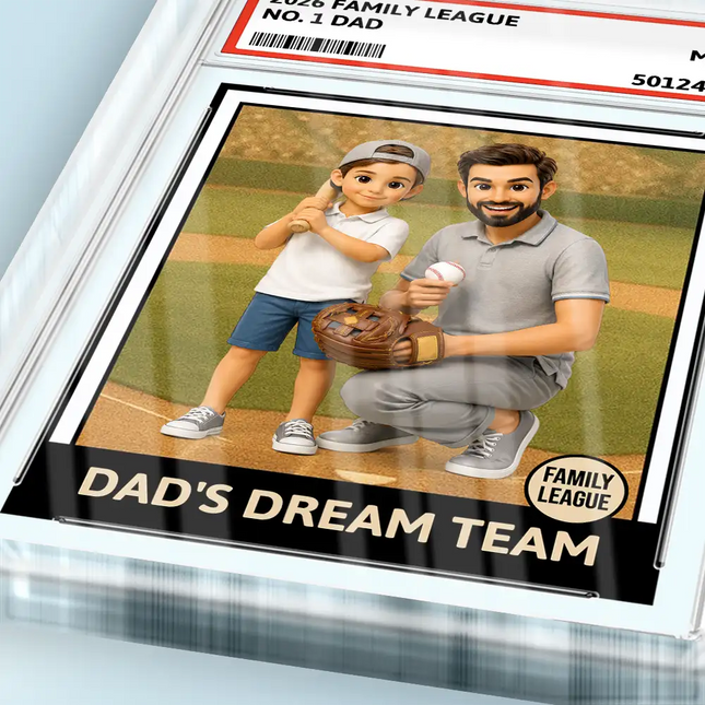 Toybox Figure Baseball Dream Team Family League Dad Grandpa - Personalized Acrylic Plaque
