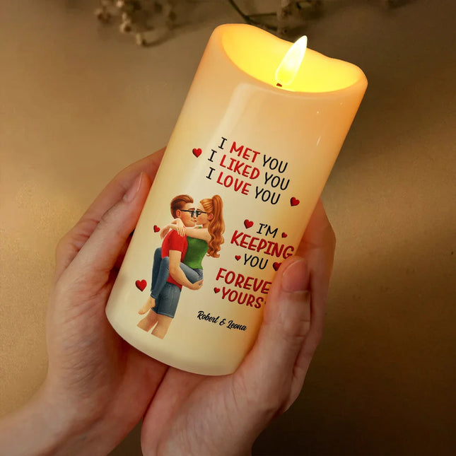 Together And Forever Yours - Personalized Flameless LED Candle
