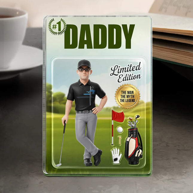 Toybox Figure Golf Dad Grandpa Limited Edition - Personalized Acrylic Plaque