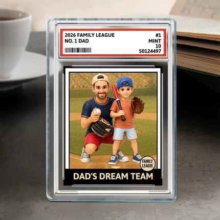 Toybox Figure Baseball Dream Team Family League Dad Grandpa - Personalized Acrylic Plaque