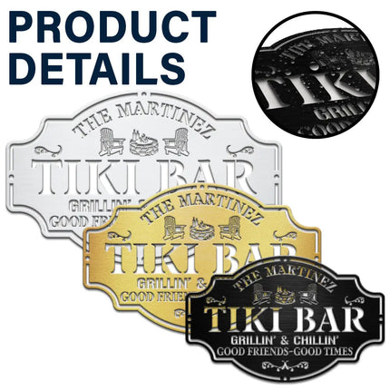 Backyard Bar And Grill Good Friends Good Times - Personalized Cutout Metal Sign