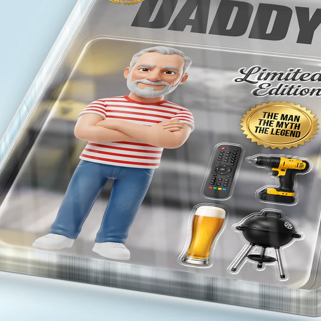 Custom Photo Toybox Figure Dad Grandpa Limited Edition - Personalized Custom Shaped Acrylic Plaque