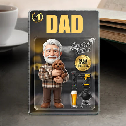 Custom Photo Toybox Figure Dad Grandpa Limited Edition - Personalized Custom Shaped Acrylic Plaque