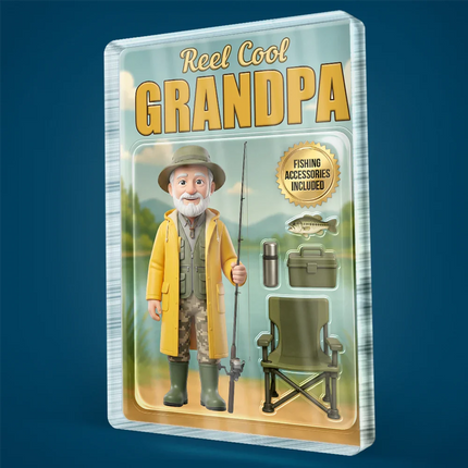 Toybox Figure Fishing Man Dad Grandpa Limited Edition - Personalized Acrylic Plaque
