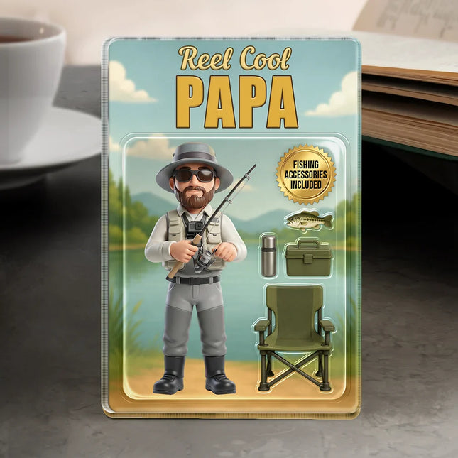 Toybox Figure Fishing Man Dad Grandpa Limited Edition - Personalized Acrylic Plaque