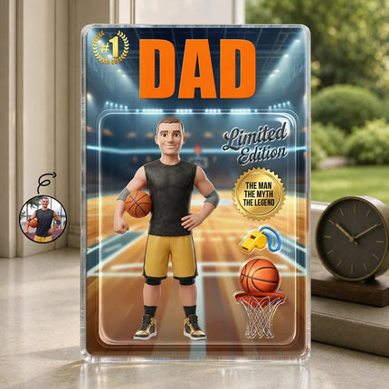Toybox Figure Basketball Dad Grandpa Limited Edition - Personalized Acrylic Plaque