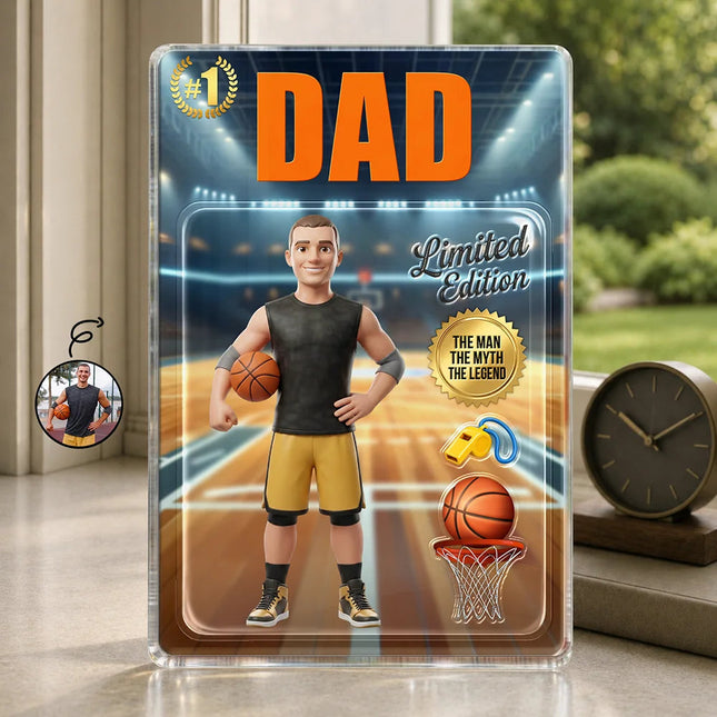 Toybox Figure Basketball Dad Grandpa Limited Edition - Personalized Acrylic Plaque