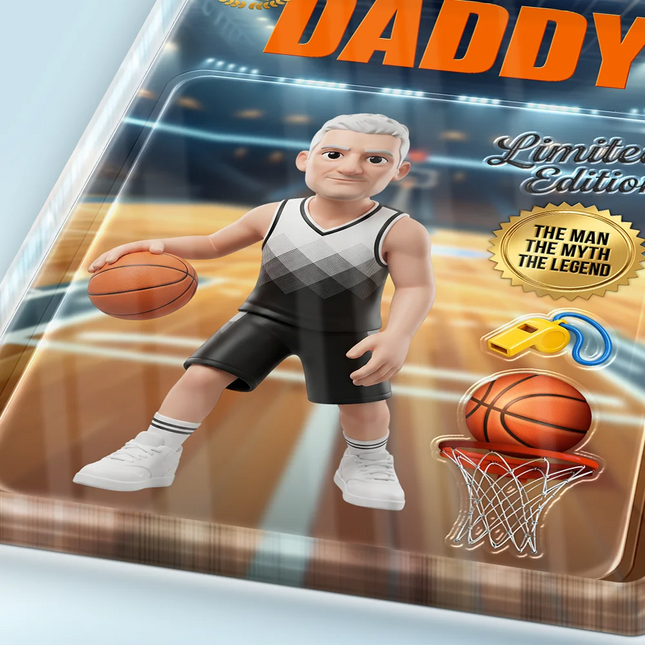 Toybox Figure Basketball Dad Grandpa Limited Edition - Personalized Acrylic Plaque