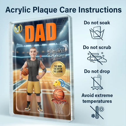 Toybox Figure Basketball Dad Grandpa Limited Edition - Personalized Acrylic Plaque