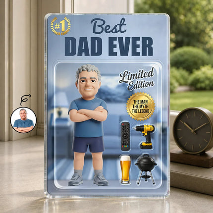 Toybox Figure Best Dad Grandpa Ever Limited Edition - Personalized Acrylic Plaque
