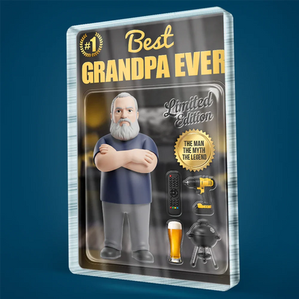 Toybox Figure Best Dad Grandpa Ever Limited Edition - Personalized Acrylic Plaque