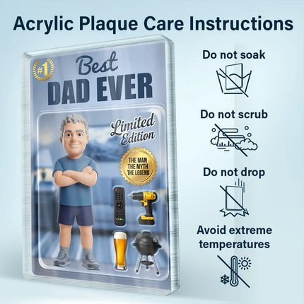 Toybox Figure Best Dad Grandpa Ever Limited Edition - Personalized Acrylic Plaque
