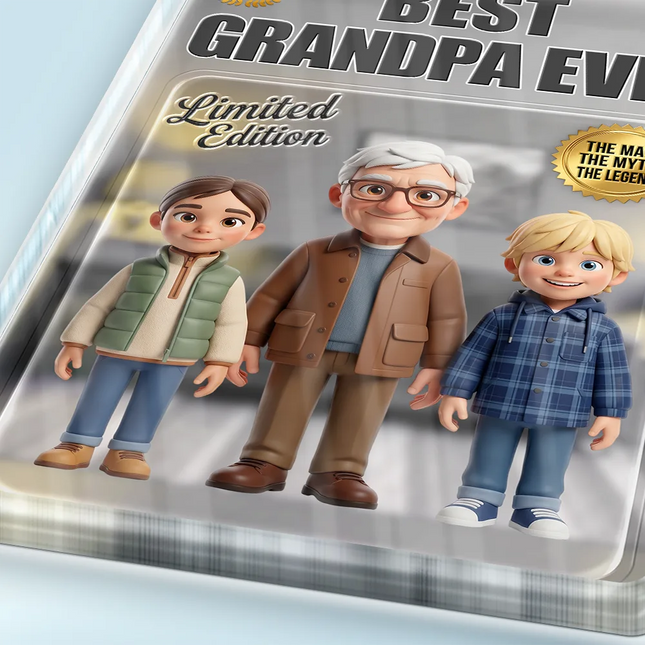 Toybox Figure Best Dad Grandpa Ever - Personalized Custom Shaped Acrylic Plaque
