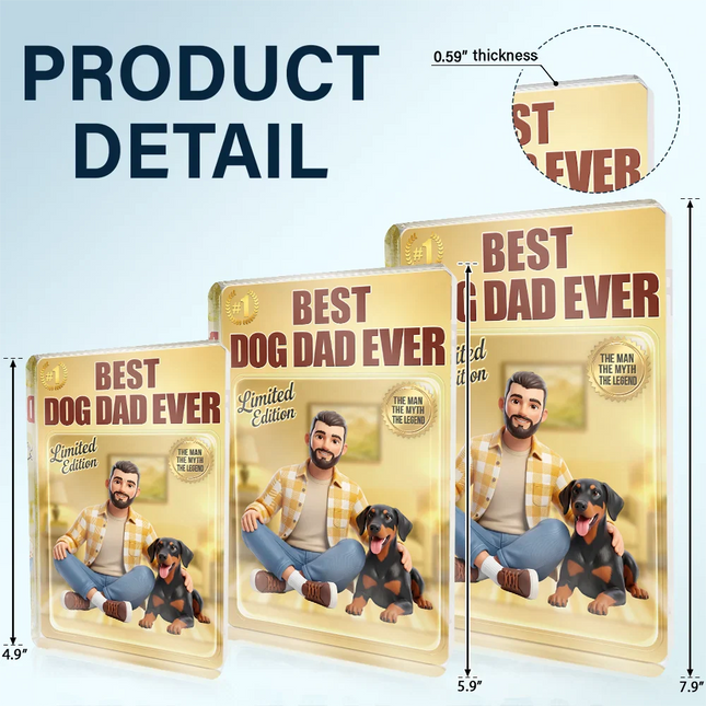 Toybox Figure Best Dad Grandpa Ever - Personalized Custom Shaped Acrylic Plaque