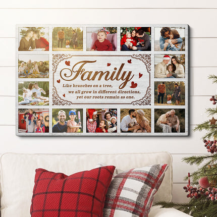 Happy Family - Customized Personalized Canvas - Gift For Family Dad Mom Sister Brother Couple Husband Wife Kid