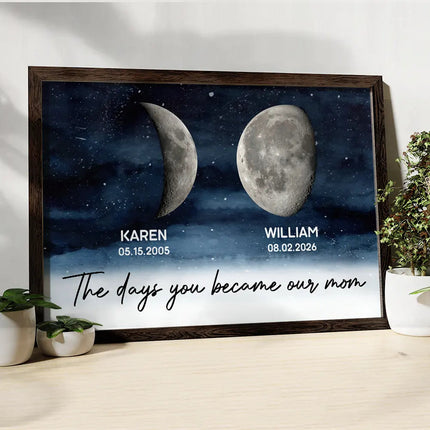 Moon Phase The Day You Became Our Dad - Personalized Poster