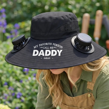 My Favorite People Call Me Papa - Personalized Solar Fan Hat
