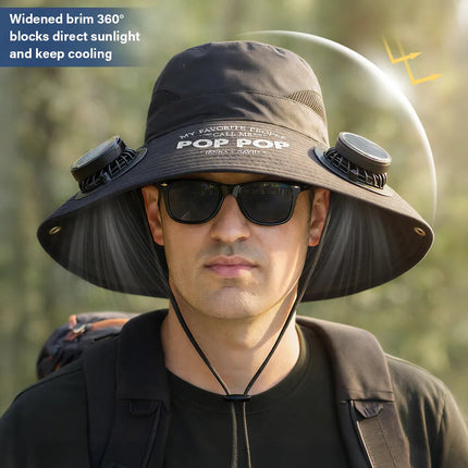 My Favorite People Call Me Papa - Personalized Solar Fan Hat