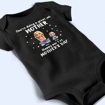 My Love For You Is Big New Mom - Personalized Baby Onesie