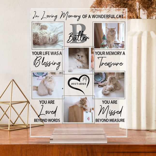 Custom Photo In Loving Memory Of A Wonderful Dog - Personalized Acrylic Plaque