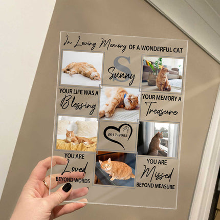 Custom Photo In Loving Memory Of A Wonderful Dog - Personalized Acrylic Plaque