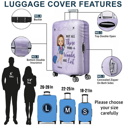Just A Girl Boy Who Loves Traveling  - Personalized Combo Luggage Cover And Luggage Tag